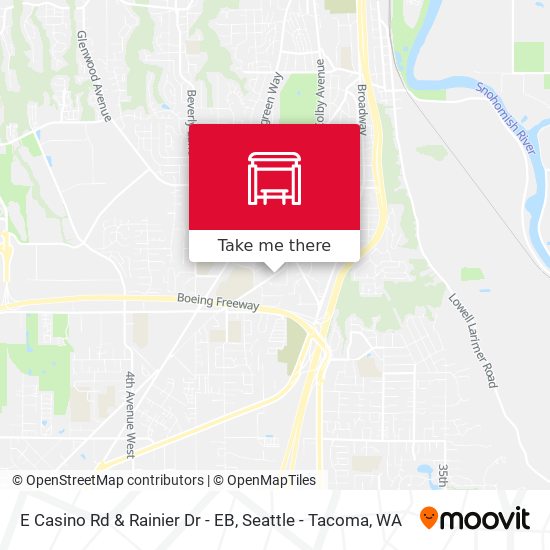 E Casino Rd & Rainier Dr - EB map