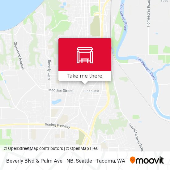 Beverly Blvd & Palm Ave - NB map