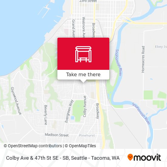 Mapa de Colby Ave & 47th St SE - SB