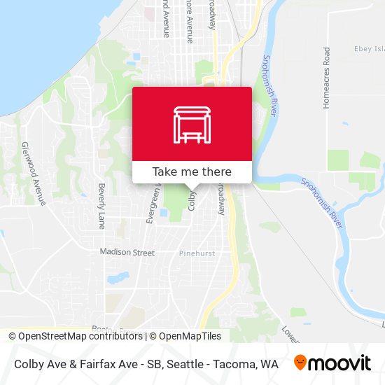 Colby Ave & Fairfax Ave - SB map