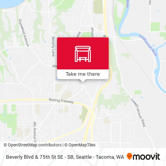 Beverly Blvd & 75th St SE - SB map