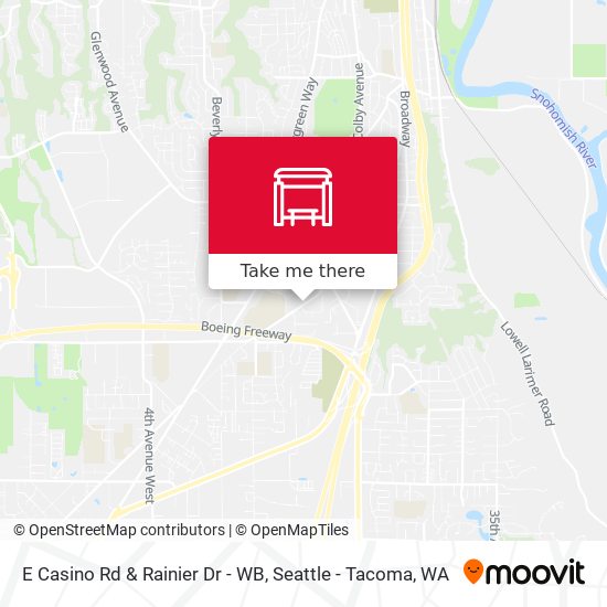 E  Casino Rd & Rainier Dr - WB map