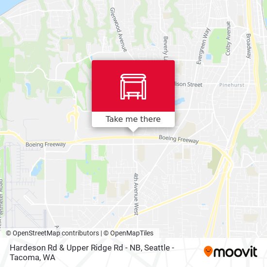 Hardeson Rd & Upper Ridge Rd - NB map