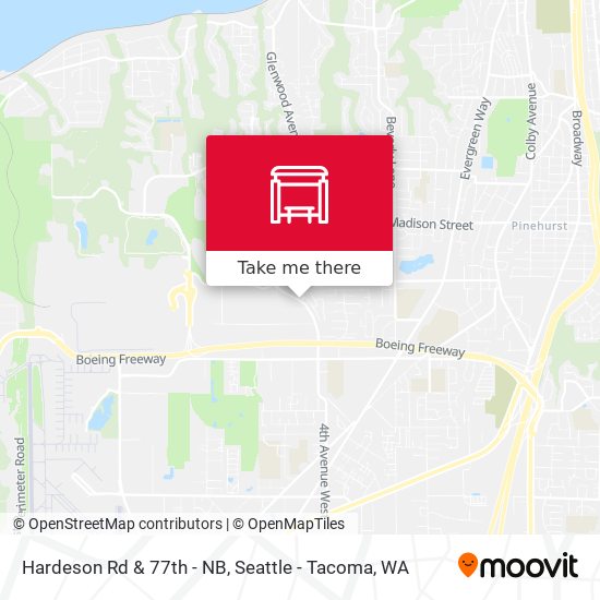 Hardeson Rd & 77th - NB map