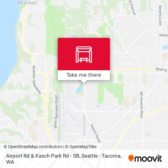 Airport Rd & Kasch Park Rd - SB map