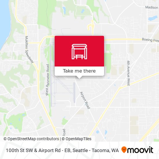 100th St SW & Airport Rd - EB map