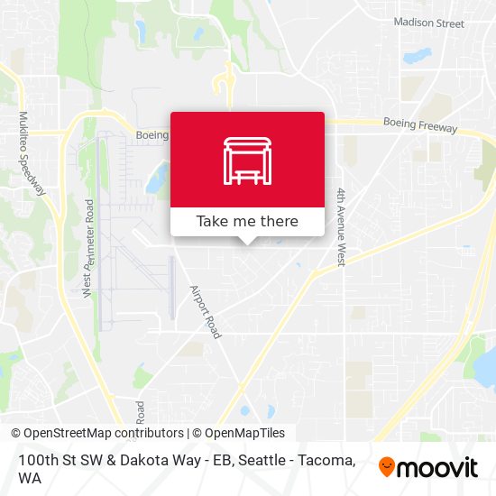 100th St SW & Dakota Way - EB map