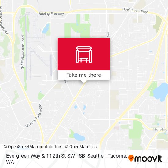 Evergreen Way & 112th St SW - SB map