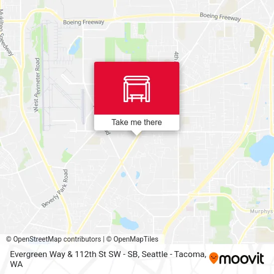 Mapa de Evergreen Way & 112th St SW - SB