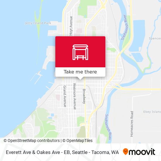 Everett Ave & Oakes Ave - EB map
