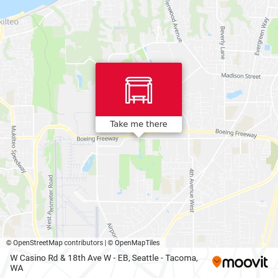 W Casino Rd & 18th Ave W - EB map
