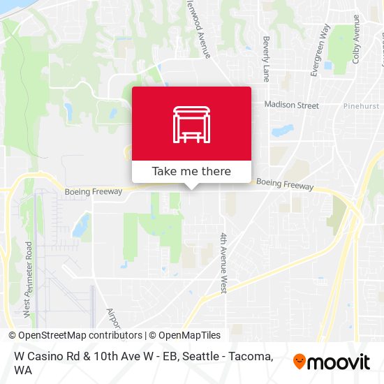 W Casino Rd & 10th Ave W - EB map
