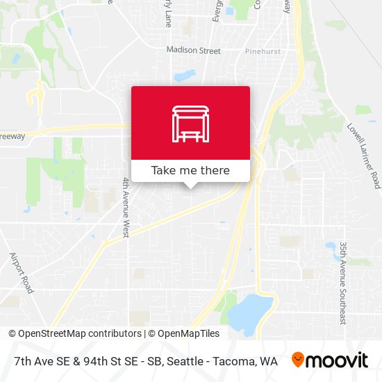 7th Ave SE & 94th St SE - SB map