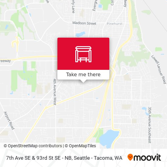 7th Ave SE & 93rd St SE - NB map