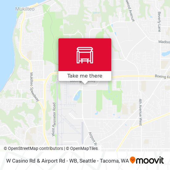 W Casino Rd & Airport Rd - WB map
