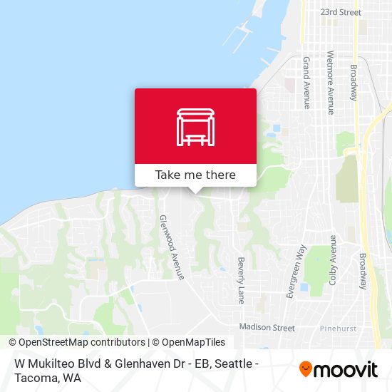 W Mukilteo Blvd & Glenhaven Dr - EB map