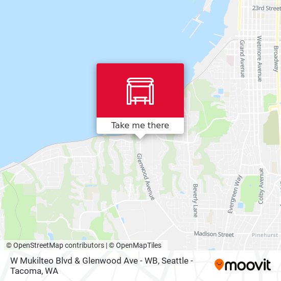 W Mukilteo Blvd & Glenwood Ave - WB map