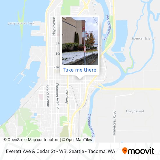 Mapa de Everett Ave & Cedar St - WB