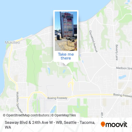 Seaway Blvd & 24th Ave W - WB map