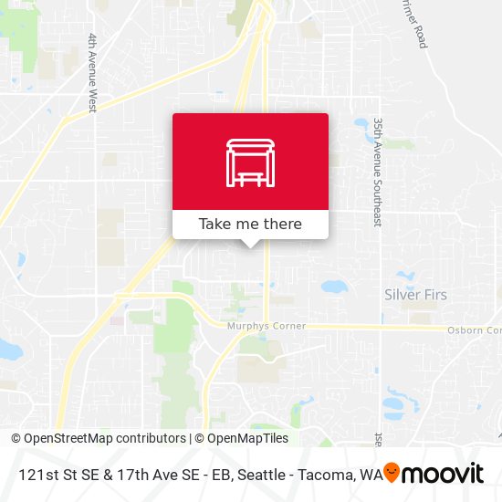 121st St SE & 17th Ave SE - EB map