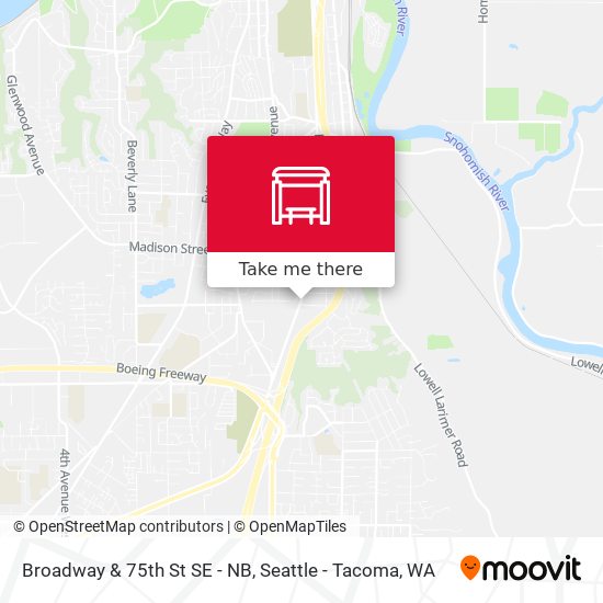 Broadway & 75th St SE - NB map