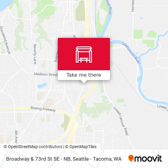 Broadway & 73rd St SE - NB map