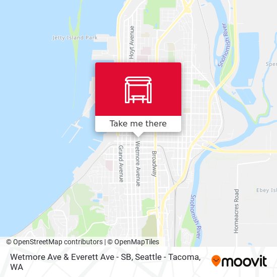 Mapa de Wetmore Ave & Everett Ave - SB