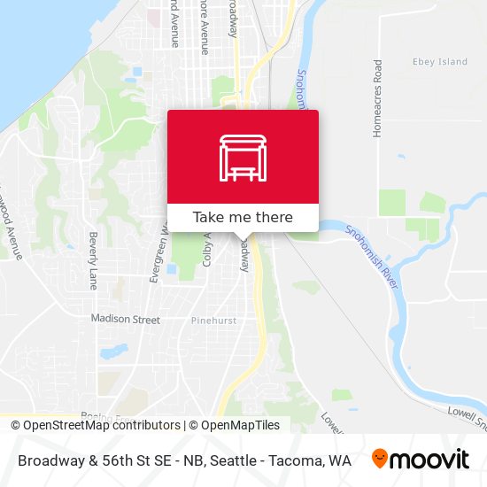 Broadway & 56th St SE - NB map