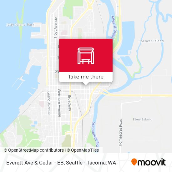 Mapa de Everett Ave & Cedar - EB