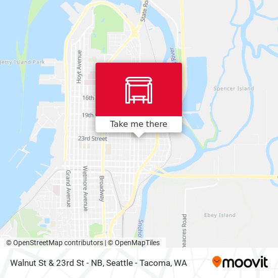 Walnut St & 23rd St - NB map
