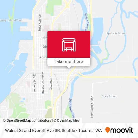 Mapa de Walnut St and Everett Ave SB