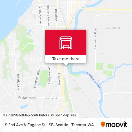 Mapa de S 2nd Ave & Eugene St - SB