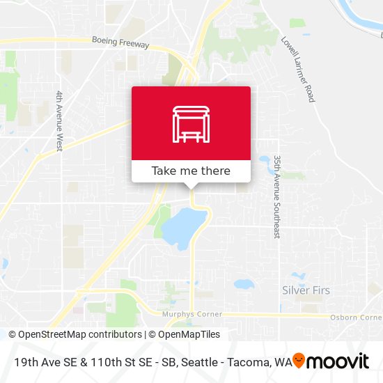 19th Ave SE & 110th St SE - SB map