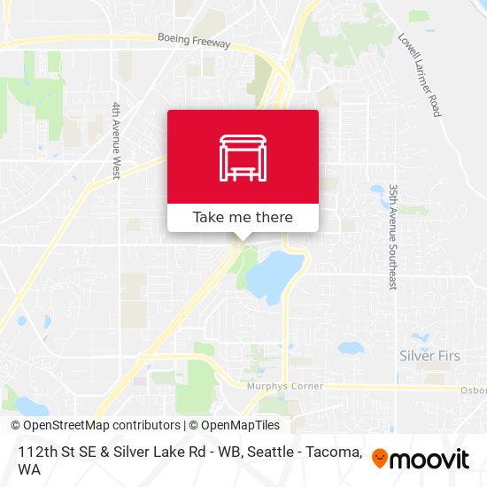 112th St SE & Silver Lake Rd - WB map
