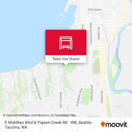 E Mukilteo Blvd & Pigeon Creek Rd - WB map
