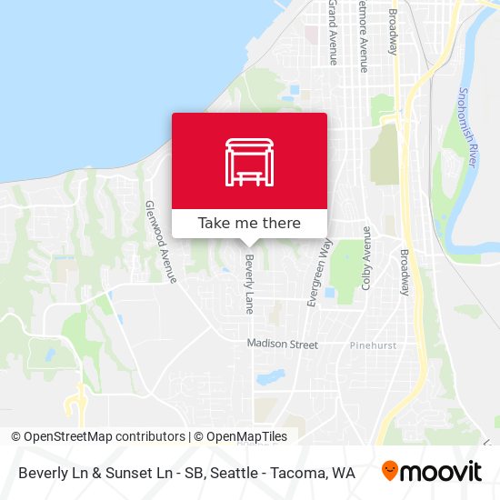 Beverly Ln & Sunset Ln - SB map