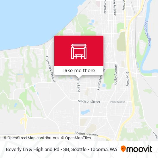Mapa de Beverly Ln & Highland Rd - SB