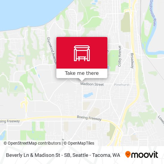 Mapa de Beverly Ln & Madison St - SB
