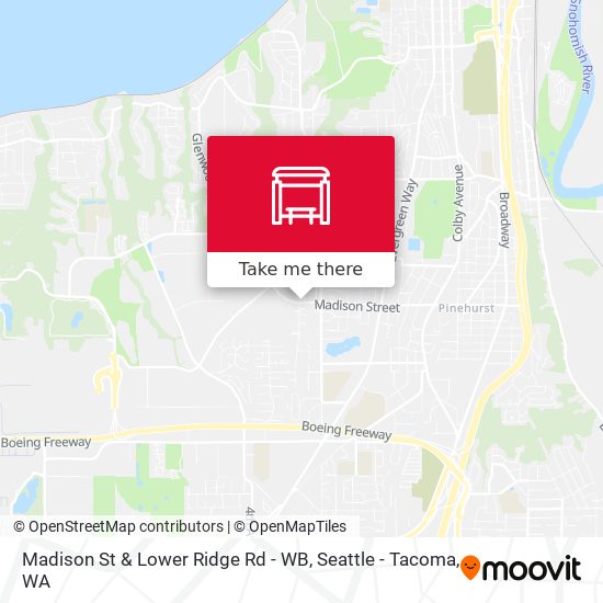 Madison St & Lower Ridge Rd - WB map