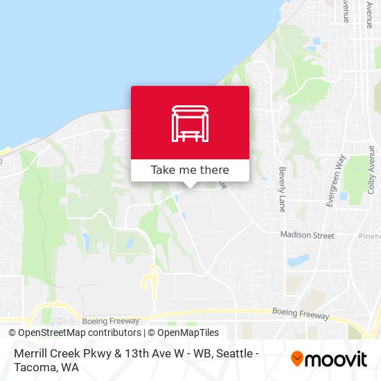 Merrill Creek Pkwy & 13th Ave W - WB map