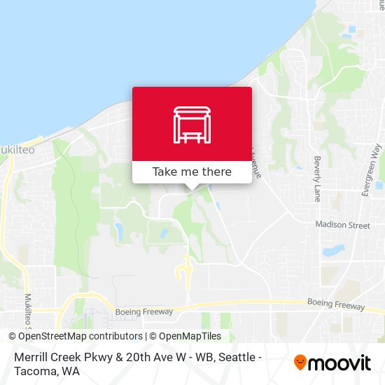 Merrill Creek Pkwy & 20th Ave W - WB map
