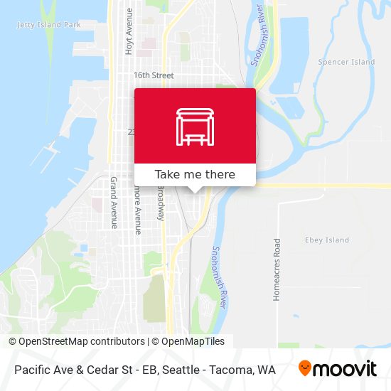Pacific Ave & Cedar St - EB map