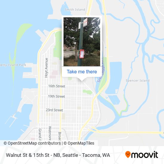 Walnut St & 15th St - NB map