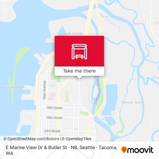 E Marine View Dr & Butler St - NB map
