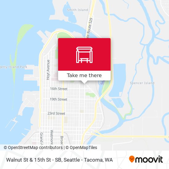 Walnut St & 15th St - SB map