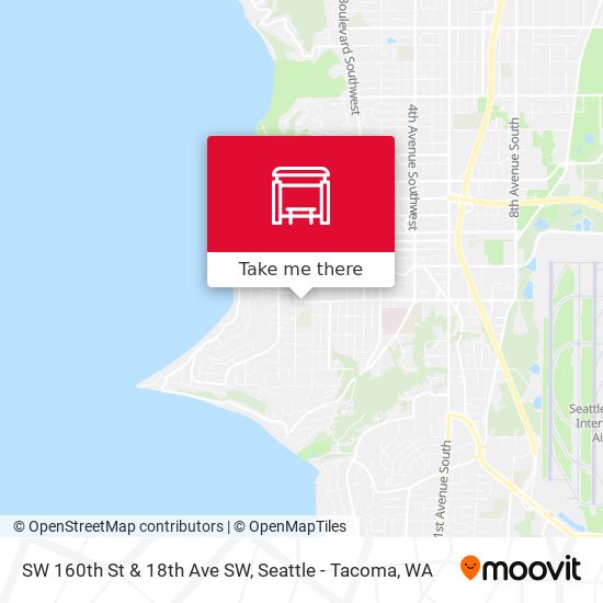 SW 160th St & 18th Ave SW map