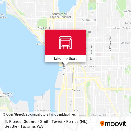 E: Pioneer Square / Smith Tower / Ferries (Nb) map