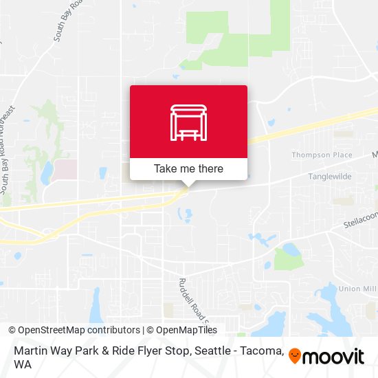 Martin Way Park & Ride Flyer Stop map