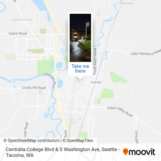Mapa de Centralia College Blvd & S Washington Ave