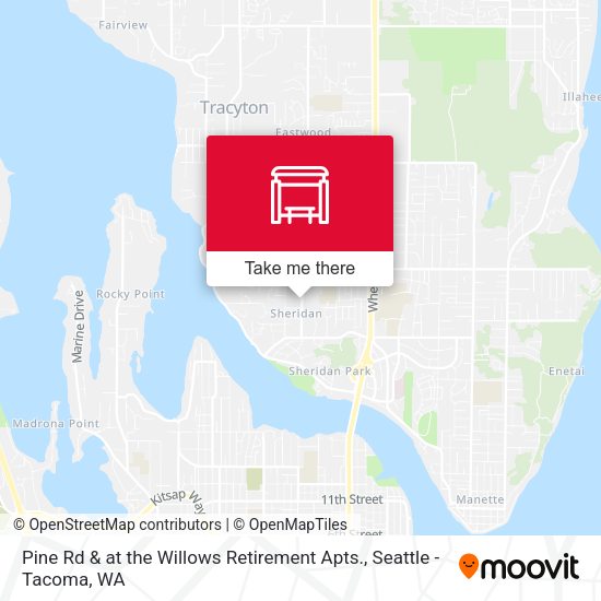 Pine Rd & at the Willows Retirement Apts. map
